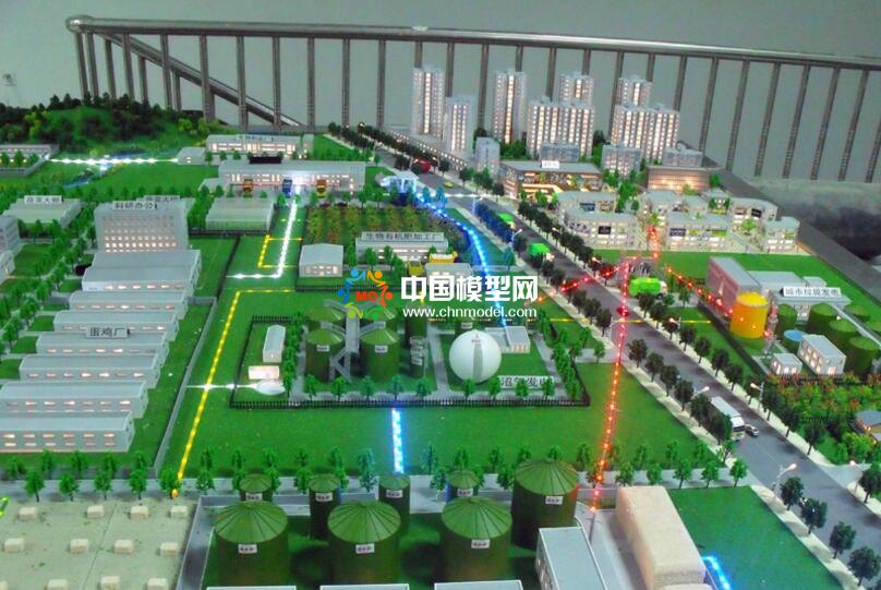 能源再生利用，城市垃圾發(fā)電沙盤(pán)模型