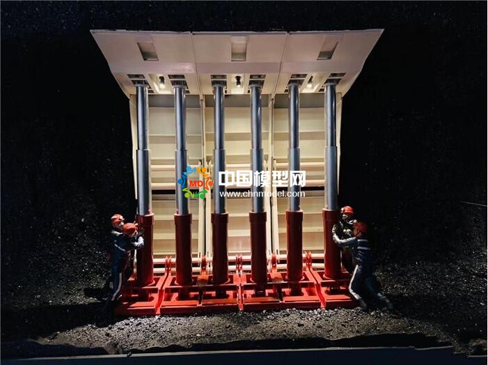 采煤工人微縮場景沙盤模型