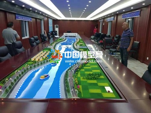 河道倒虹吸導(dǎo)流施工沙盤模型