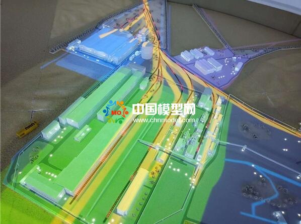鋼鐵廠沙盤模型，投影電子沙盤