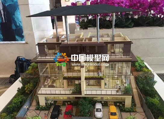 別墅模型效果突出主要依靠花草樹(shù)木景觀烘托