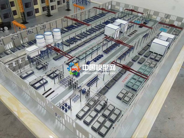 剪刀墻結構吊裝模型，PC構建生產線模型  