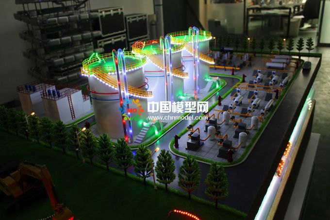 ???????儲油罐和儲氣罐安全檢測沙盤模型