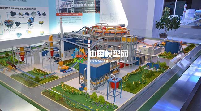 旋轉(zhuǎn)床熱解技術(shù)沙盤(pán)模型