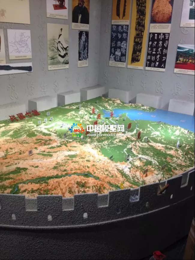 古代地形圖沙盤模型