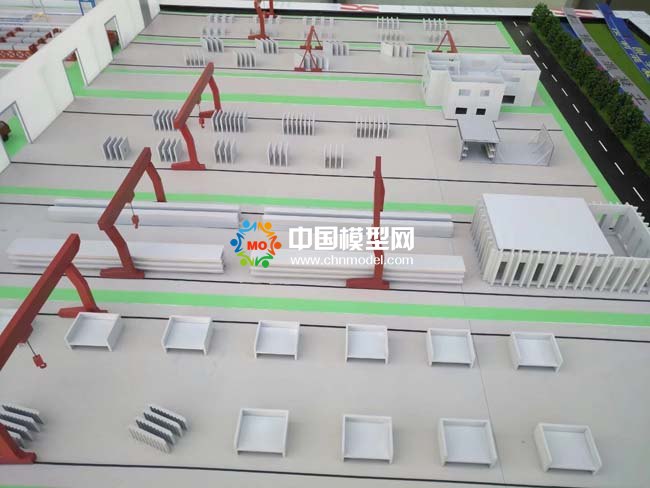 混凝土預(yù)制件生產(chǎn)線沙盤(pán)模型， 裝配式建筑沙盤(pán)模型