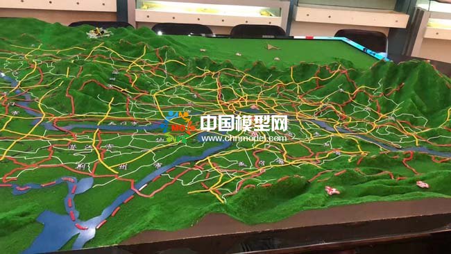 湖北公路局轄區(qū)路網(wǎng)沙盤模型
