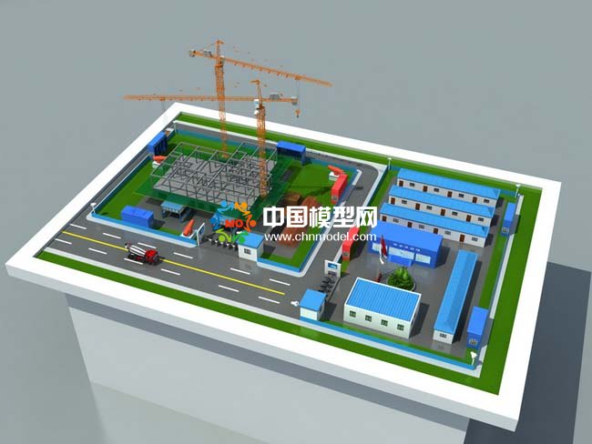 建筑施工場(chǎng)景沙盤模型效果圖