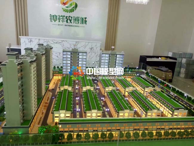 農(nóng)副食品交易中心沙盤模型