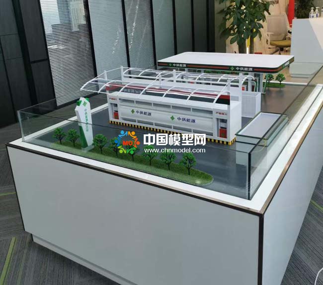 碳氫油新能源加注站沙盤模型
