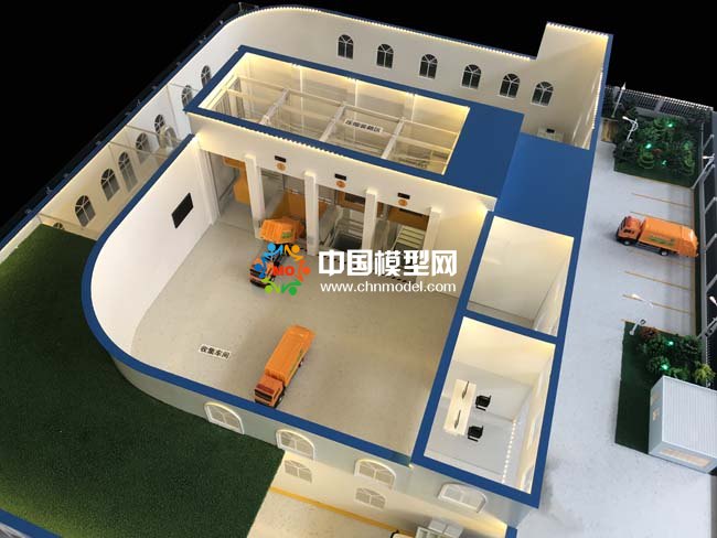 豎式垃圾分類轉(zhuǎn)運站沙盤模型