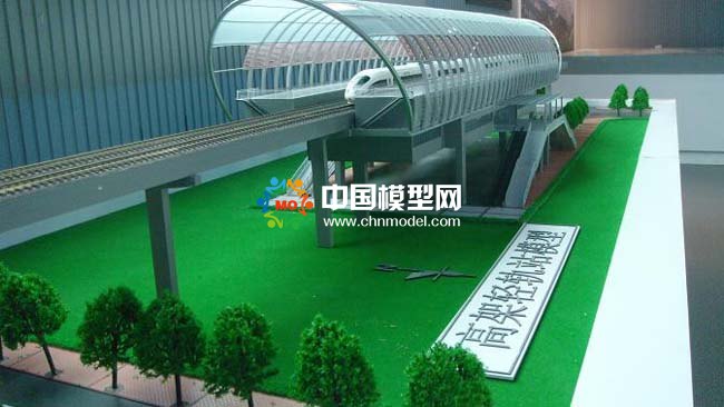 輕軌車站沙盤模型