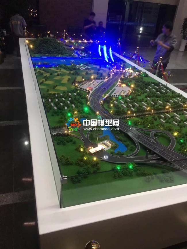 高速公路沙盤，橋梁隧道沙盤模型