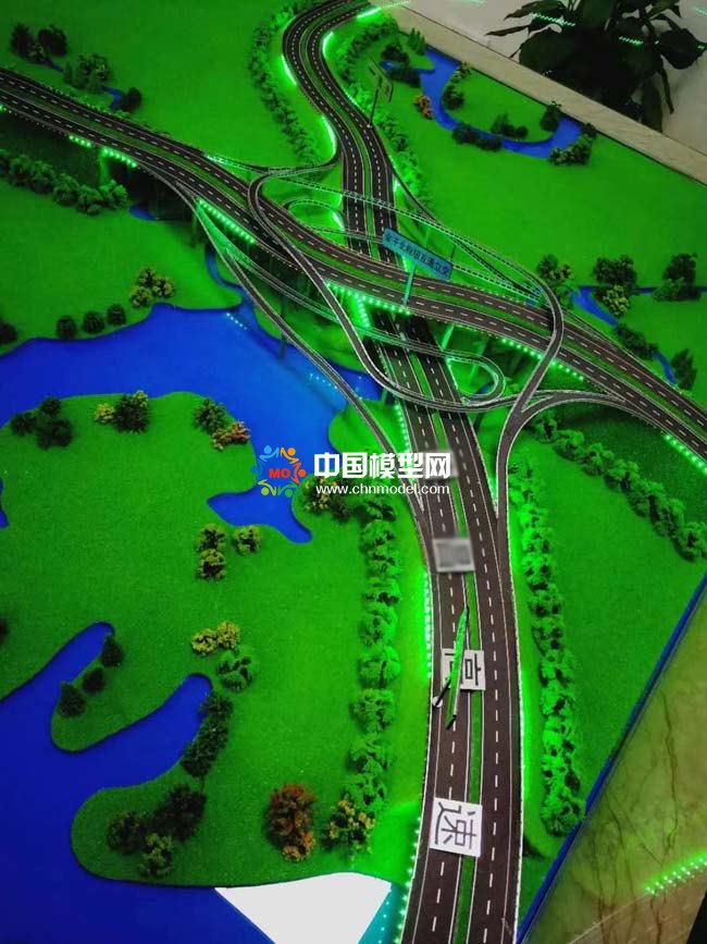 高速公路沙盤，橋梁隧道沙盤模型