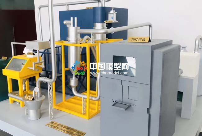 激光超聲等離子球化鈦合金精細球粉制造裝備沙盤模型