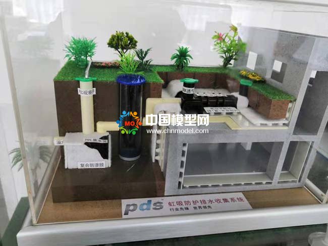 虹吸防護排水收集系統(tǒng)沙盤模型