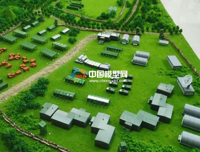 部隊訓(xùn)練營地沙盤模型