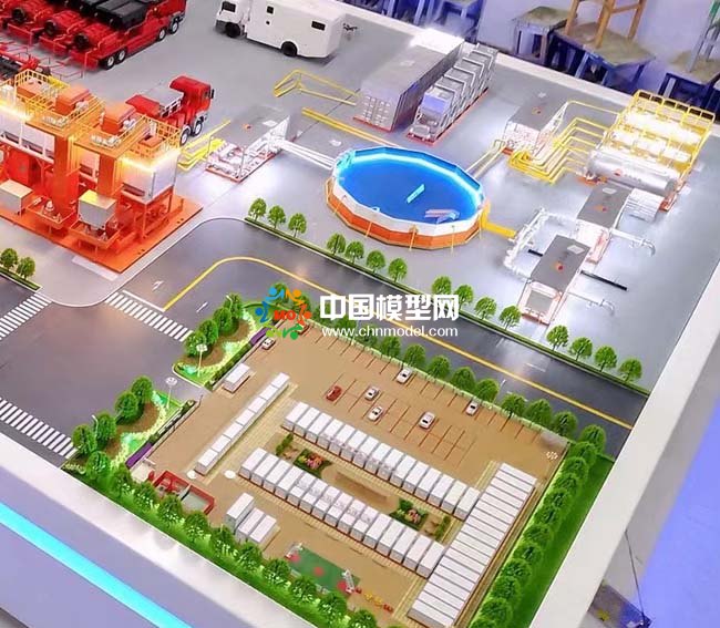 頁(yè)巖油開(kāi)采沙盤(pán)模型