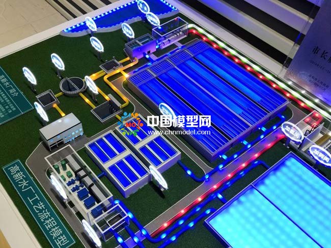 水廠工藝流程沙盤(pán)模型