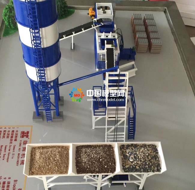 泡沫混凝土砌塊生產(chǎn)線沙盤模型