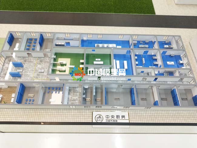 中央廚房功能布局沙盤模型