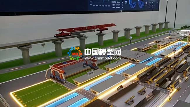 中國鐵建大橋局制梁場(chǎng)沙盤模型