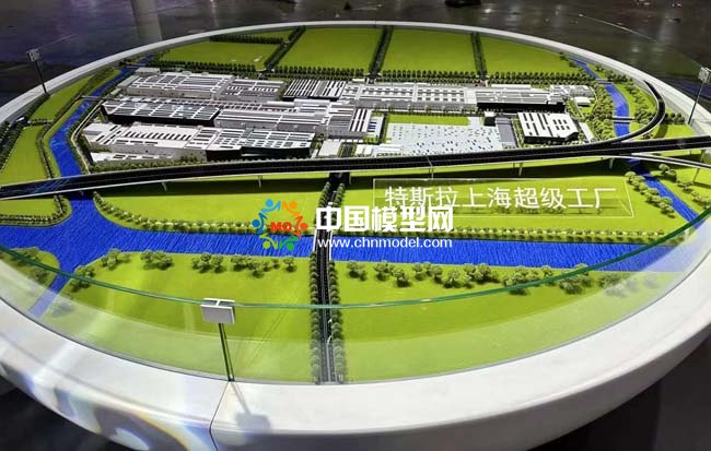 特斯拉(Tesla)上海超級(jí)工廠沙盤(pán)模型