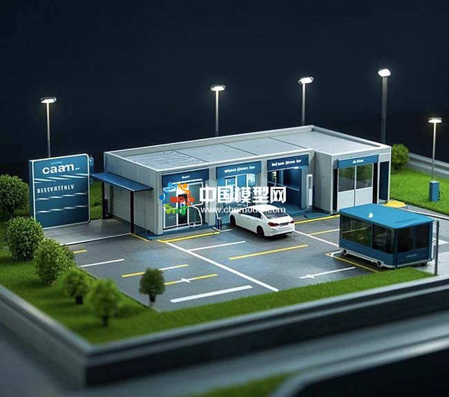 換電站沙盤模型，生動展現(xiàn)換電站全貌