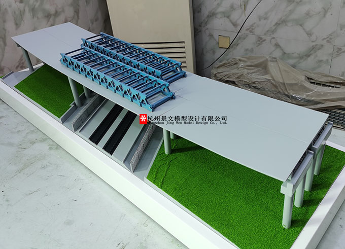 橋梁模型跨高鐵拆除連續(xù)梁工程實例模型
