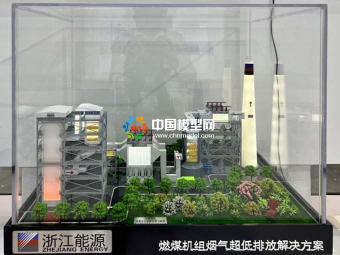燃煤機(jī)組煙氣超低排放沙盤(pán)模型電除塵沙盤(pán)模型，煙氣處理沙盤(pán)模型