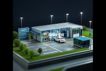 換電站沙盤(pán)模型，生動(dòng)展現(xiàn)換電站全貌